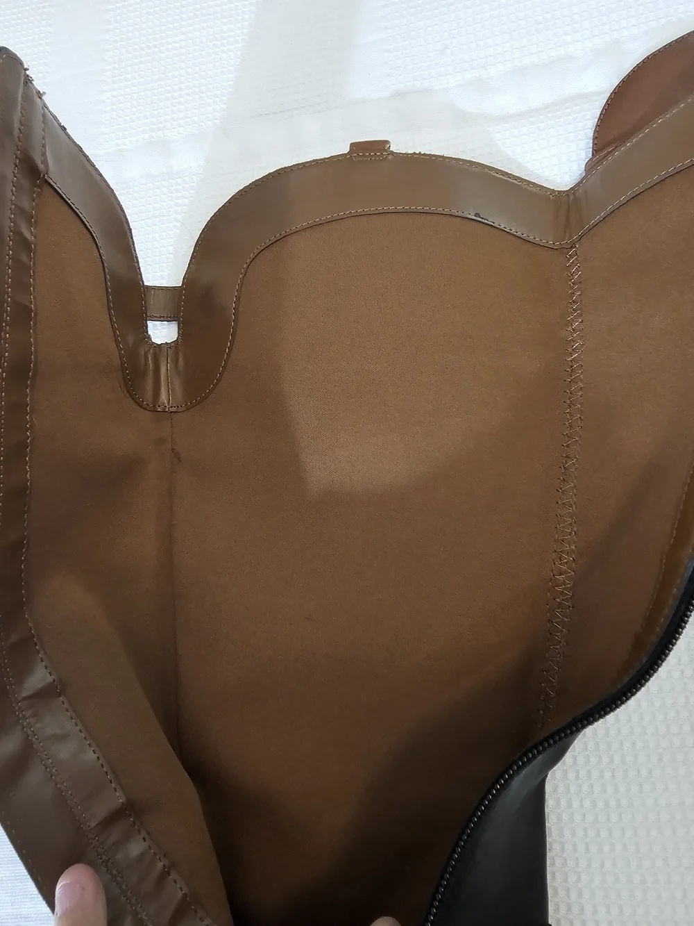 Franco Sarto Black and Brown Two-Tone Over-The-Knee Boots